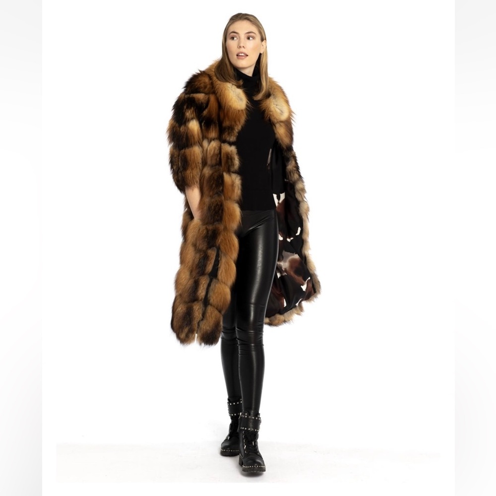 J. Mendel fox fur coat, size Small